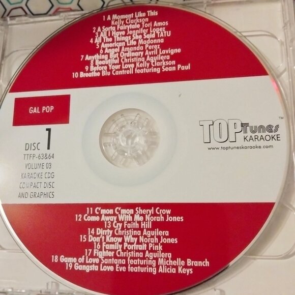 Karaoke Gal Pop 2 Disc Funpack 38 Songs CDG Top Tunes Volume 3 - Picture 2 of 6